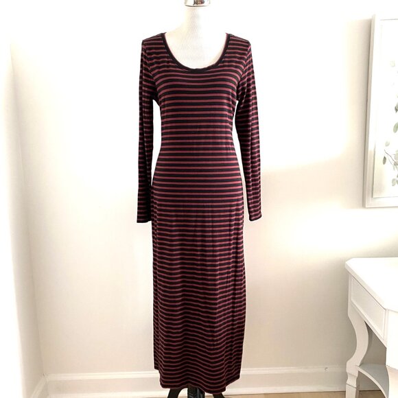Peruvian Connection Andover Striped Maxi Dress Long Sleeve - Picture 2 of 12